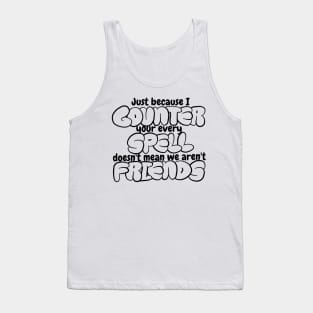 Counter Spell Friends | MTG Counterspell T Shirt Black Outline Tank Top